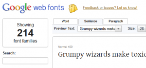 Google Web Fonts Site