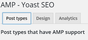 AMP Yoast Tabs for Settings